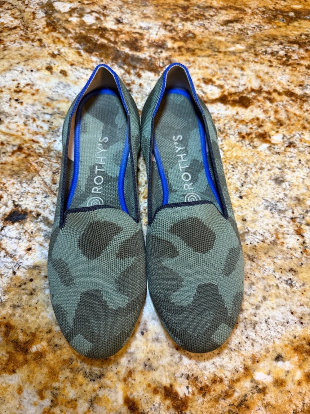 Rothy's Olive Green Camo Flats
